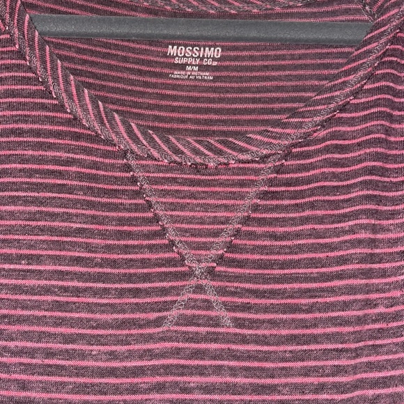 Gray and Pink Striped Tee - Picture 2 of 5